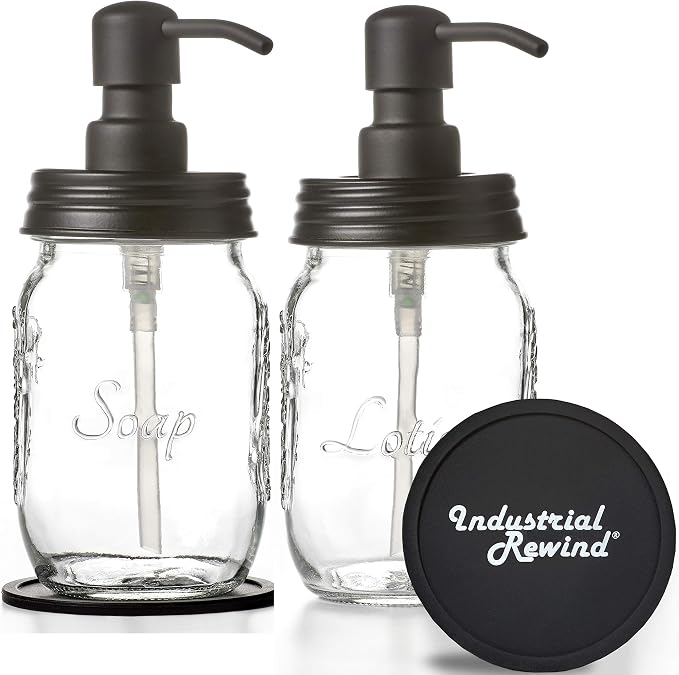 Mason Jar Soap and/or Lotion Dispenser by Industrial+Rewind