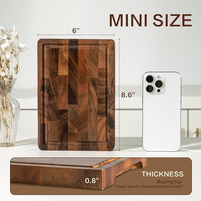 Walnut Wood Cutting Board, Small End Grain Cutting Boards - Image 8