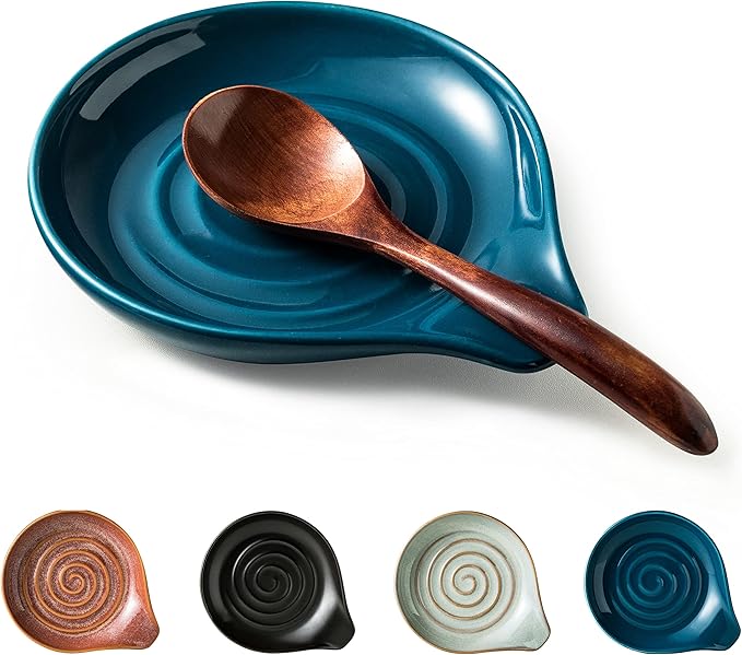 Spoon Holder, Ceramic Spoon Rest by Cormomu