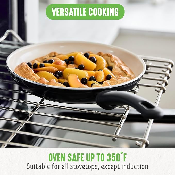 GreenLife Non Stick Fry Pan Set, Non-Toxic PFAS-Free Ceramic Skillets, - Image 5