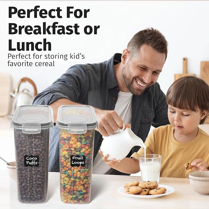 Shazo 2 Pack EXTRA Large Airtight Food Storage Cereal Containers - Image 6