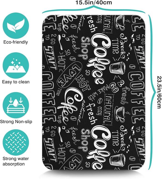 Fun Coffee Mat 23inx15in, Coffee Bar - Image 5