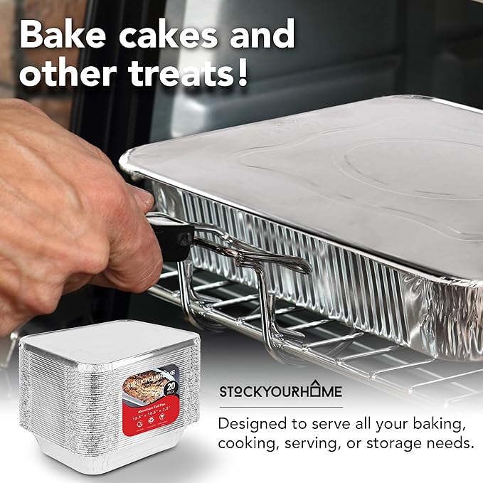 Stock Your Home Foil Pans with Lids - Image 6