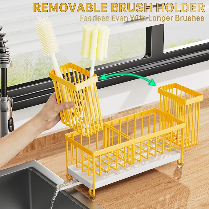 Cisily Sponge Holder for Kitchen Sink, Sink Caddy Organizer - Image 5