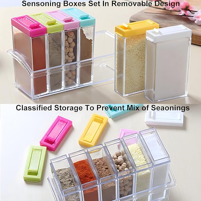 12 PCS Colorful Spice Shaker Jars, Salt and Pepper Shakers Set, Seasoning - Image 4