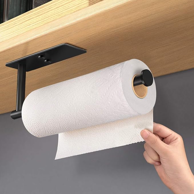 VAEHOLD Self Adhesive Paper Towel Holder Under Cabinet Mount, Wall Mount Paper - Image 2