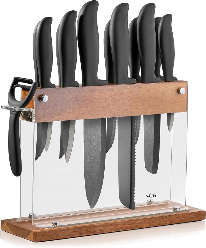 Vos Ceramic Knife Set With Block by Vos