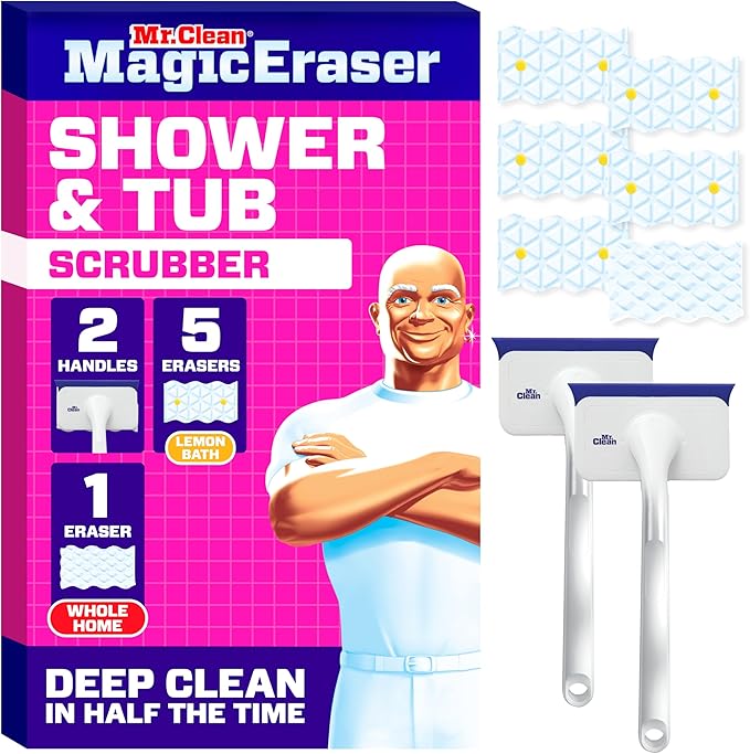 Mr. Clean Magic Eraser Shower & Tub Scrubber, Bathroom Cleaner, All in One by MrClean
