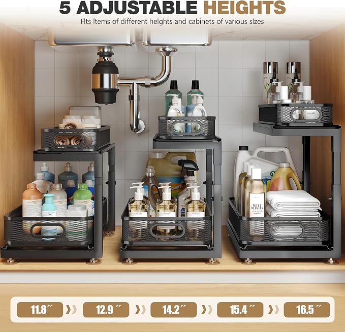 2-Pack Under Sink Storage Organizer - Image 8