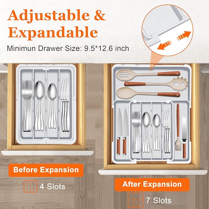 Spaclear Expandable Silverware Drawer Organizer - Image 3