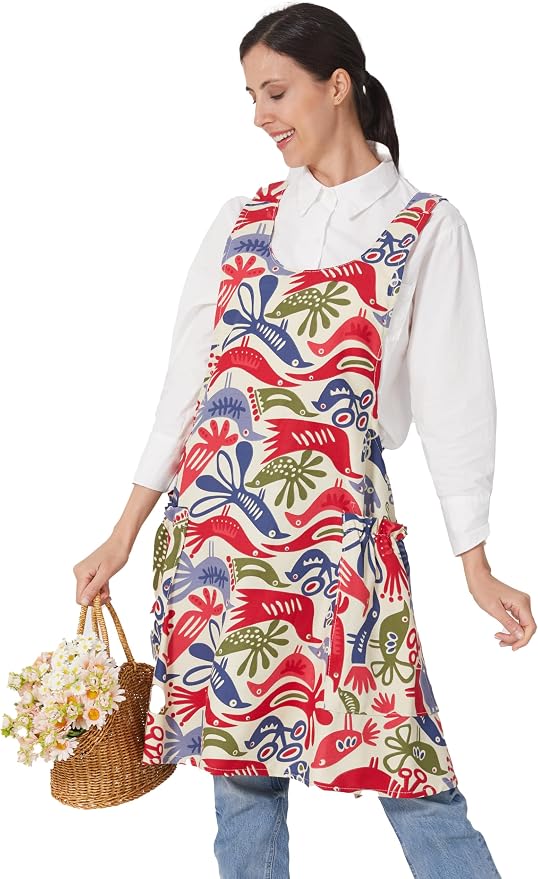 Cozy Adjustable Cross Back Aprons by APRONNER