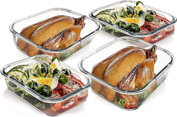 M MCIRCO [80 oz & 36 oz Extra Large Glass Food Storage/Baking Containers Set - Image 5