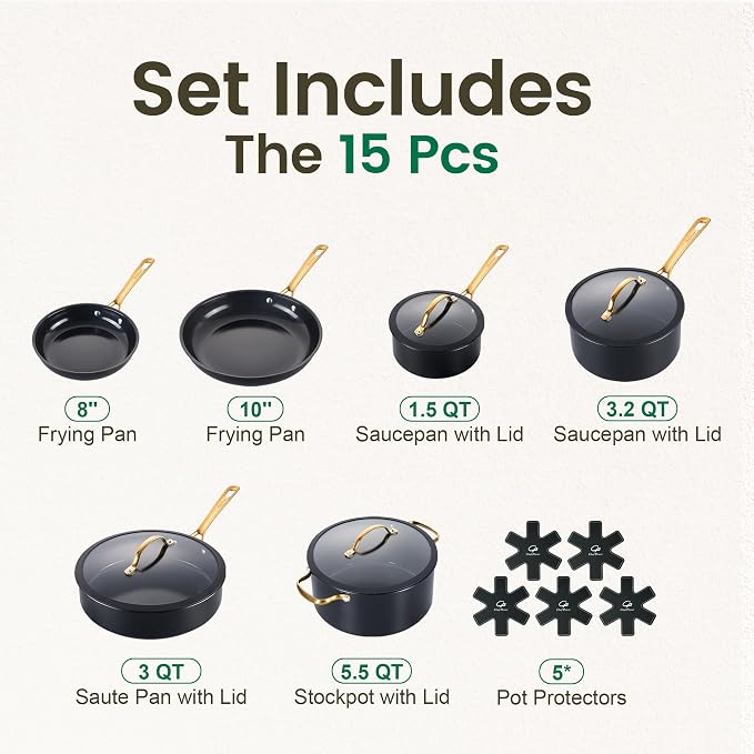 Chef Power Ceramic Cookware Sets, Cookware Set - Image 2