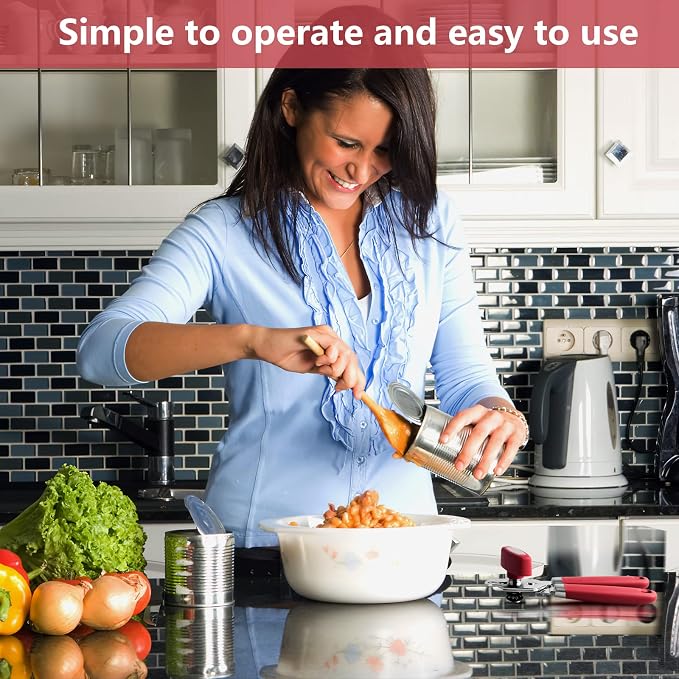 Can Opener, Professional 3-In-1 Multifunctional Manual Can Openers Bottle Opener - Image 2