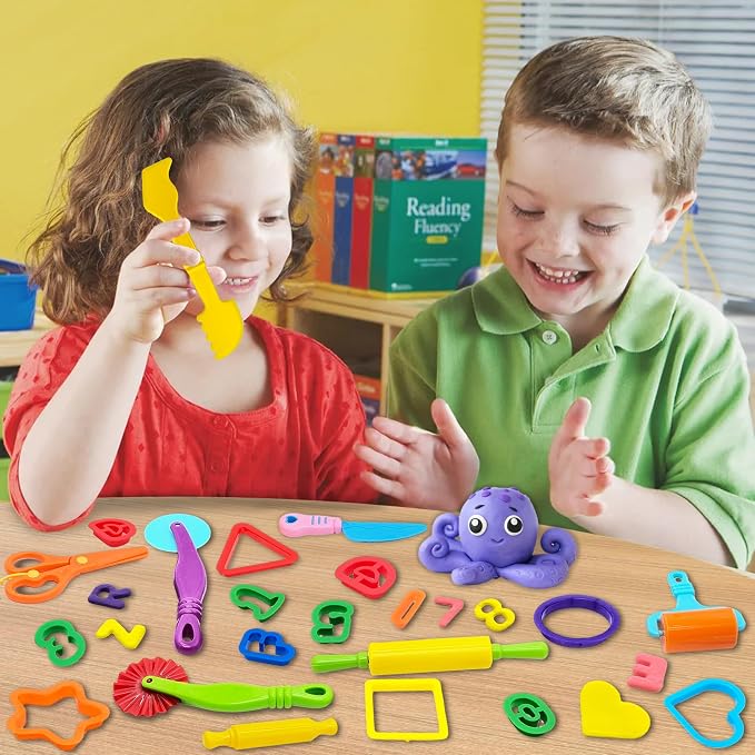 iShyan Dough Tools 55 PCS Dough Play Tools Set - Image 6