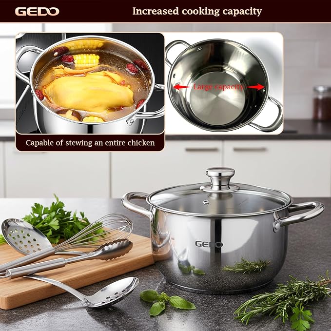 GEDO Stainless Steel Stock Pot - Image 7