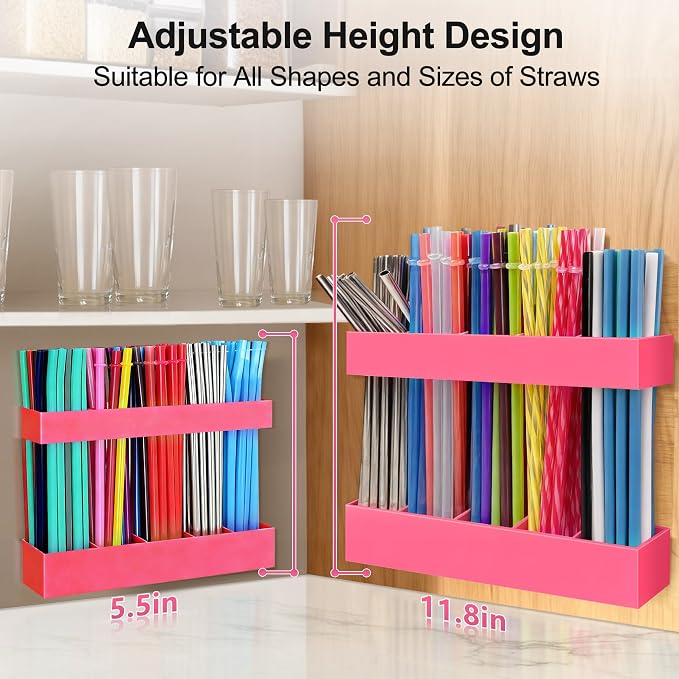 9.5” Large Acrylic Straw Holder - Image 2