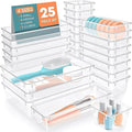 SpaceHacks 25 PCS Plastic Drawer Organizer Set, 4-Size Versatile Organizer by SpaceHacks
