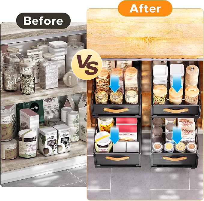Pull out Cabinet Organizer, Heavy Duty Slide out Pantry Shelves Drawer Storage - Image 9