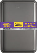 Wilton Silver Non Stick Medium Baking Sheet, 15.25 x 10.25 Inch, Cookie Sheet by Wilton