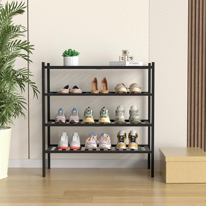 ROMGUAR CRAFT 4 Tier Bamboo Shoe Rack - Image 2