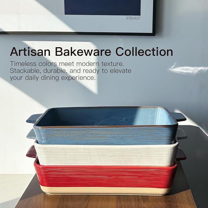 Dafuceramic Casserole Dish for Oven, 4.2 QT Baking Dish, 9x13 Large Porcelain - Image 6