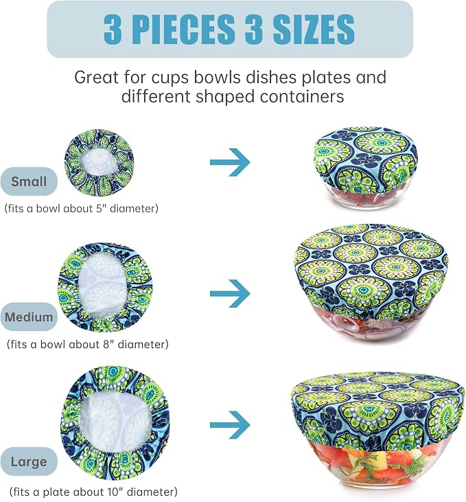 wegreeco Elastic Reusable Bowl Covers - Image 3