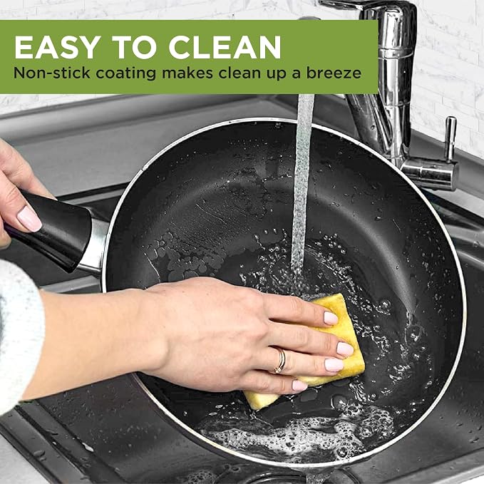 Ecolution Easy Clean Ceramic Nonstick Cookware Set, Dishwasher Safe Kitchen - Image 6
