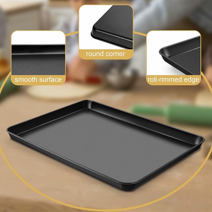 E-far 16x12 Inch Baking Sheet, Non-stick Cookie Sheet Pan - Image 7