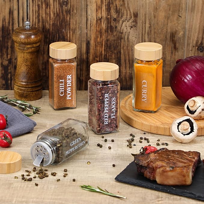 NETANY 24 Pcs Glass Spice Jars - Image 4