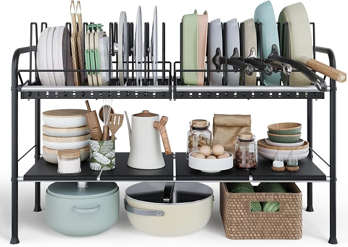 NETEL Adjustable Under Sink Organizers and Storage, Pots and Pans Organizer by NETELOfficial