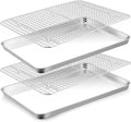 TeamFar Cookies Sheet with Rack, Non-Toxic & Heavy Duty, Dishwasher Safe by TeamFar