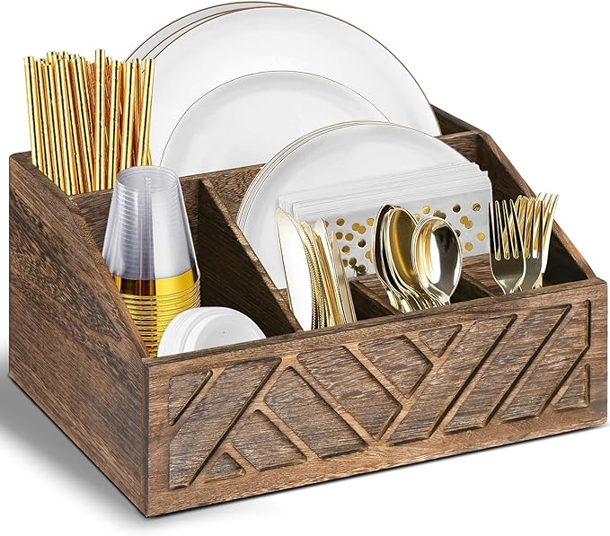 Ukonvi Paper Plate Dispenser, Paper Plate Holder by Ukonvi