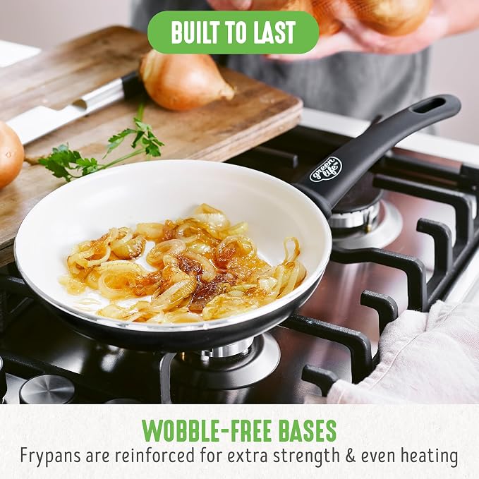 GreenLife Non Stick Fry Pan Set, Non-Toxic PFAS-Free Ceramic Skillets, - Image 6