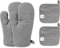4Pcs Oven Mitts and Pot Holders, Heat Resistant Oven Mitts Set by CoekMoed