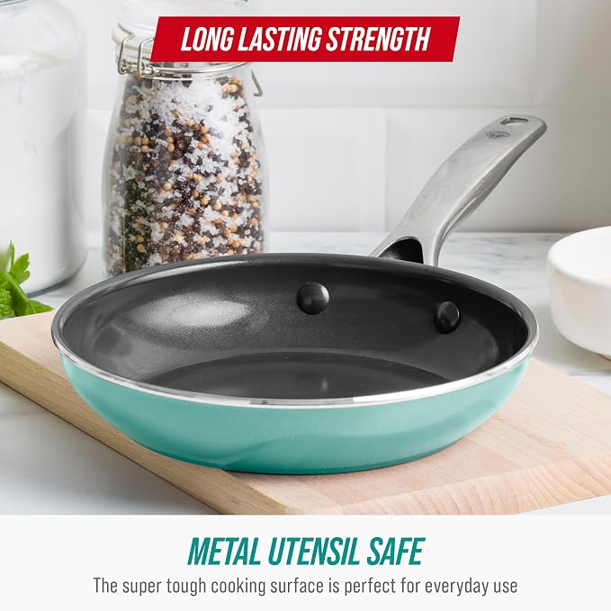 Blue Diamond 8" Nonstick Frying Pan Skillet, Diamond Infused Ceramic PFAS-Free - Image 7
