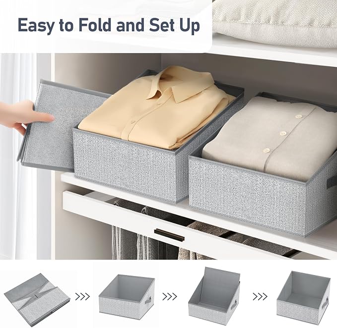 DIMJ Closet Storage Bins 10 Pack - Image 5