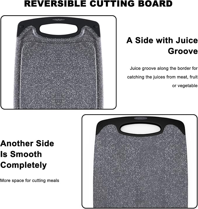 Plastic Cutting Board, 3 Pieces Dishwasher Safe Cutting Boards - Image 7