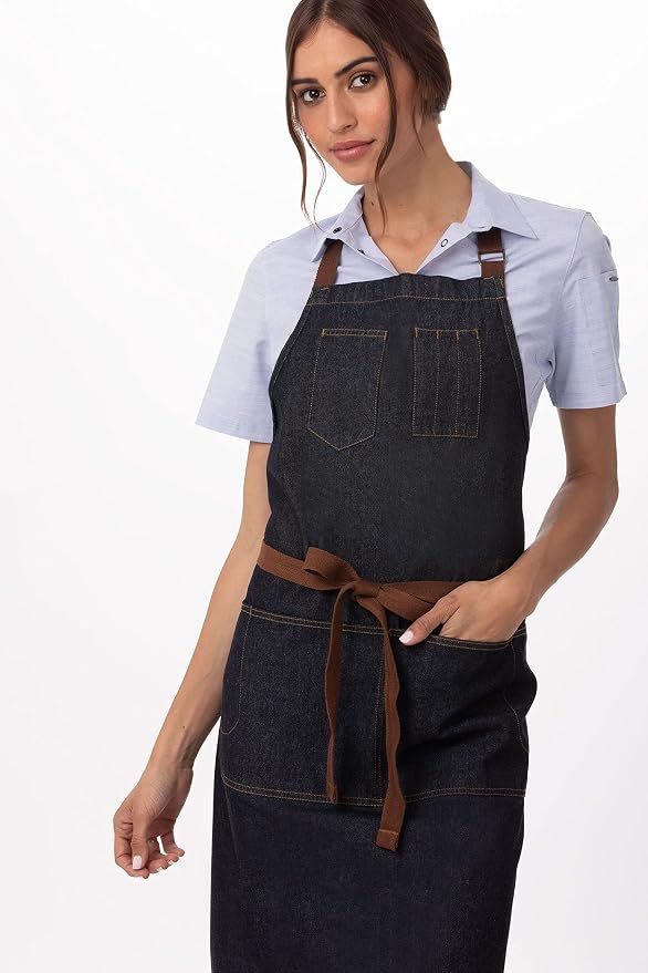 Chef Works Unisex Memphis Bib Apron - Image 3
