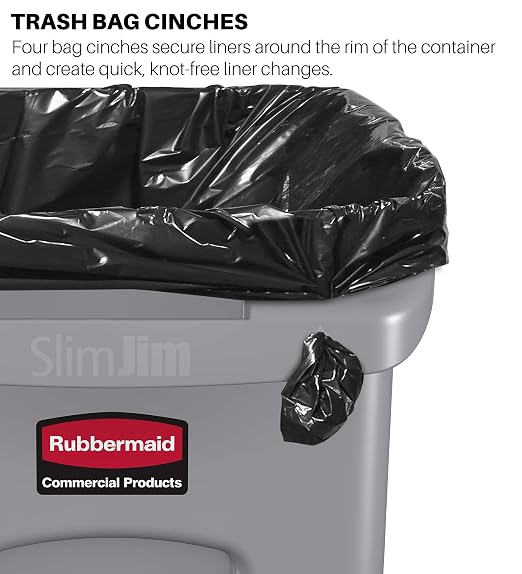 Rubbermaid Commercial Products Slim Jim Trash/Garbage Can - Image 3