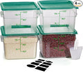12 Quarts Sous Vide Container: 8 PCS Commercial Food Storage Containers by SVKLHY