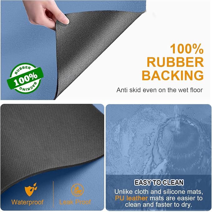 Dish Drying Mats for Kitchen Counter, Waterproof Coffee Mat for Countertop - Image 5