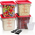 4QT NSF Food Storage Containers: 8 PCS Commercial Clear Food Storage Containers by SVKLHY