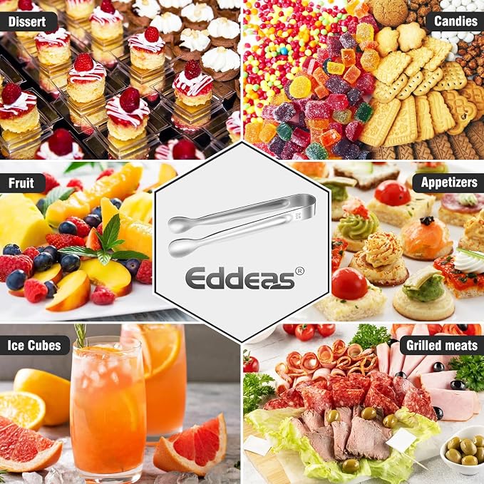 12 PCS Mini Serving Tongs, 6 Inch Small Sugar Tongs, Stainless steel Small - Image 6