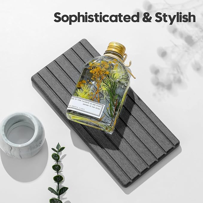 Razborci 2PCS Diatomite Water Absorbing Stone Drying Tray Mat - Image 5