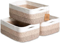 NaturalCozy 11.8"x8"x4.5” Storage Baskets by NaturalCozy