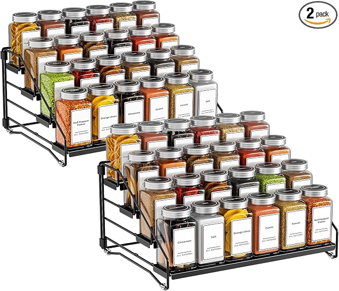 BOIVSHI 4 Tier Spice Rack Organzier, Spice Rack by BOIVSHI