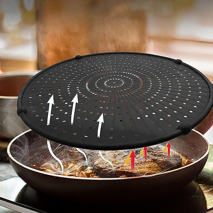 Silicone Splatter Screen for Frying Pan, Heat Resistant Guards for Frying - Image 2