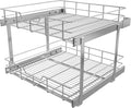 2 Tier Pull Out Cabinet Organizer 24" W X 22" D, Slide Out Drawers by STORKING
