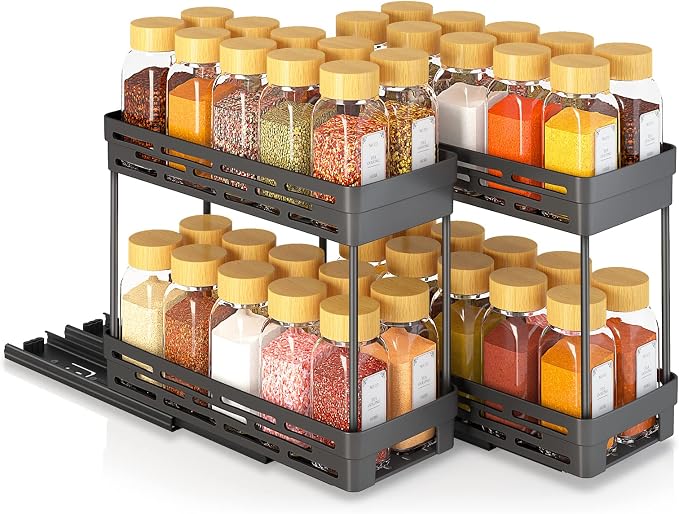 2 Pack Pull Out Spice Rack Organizer - Image 9